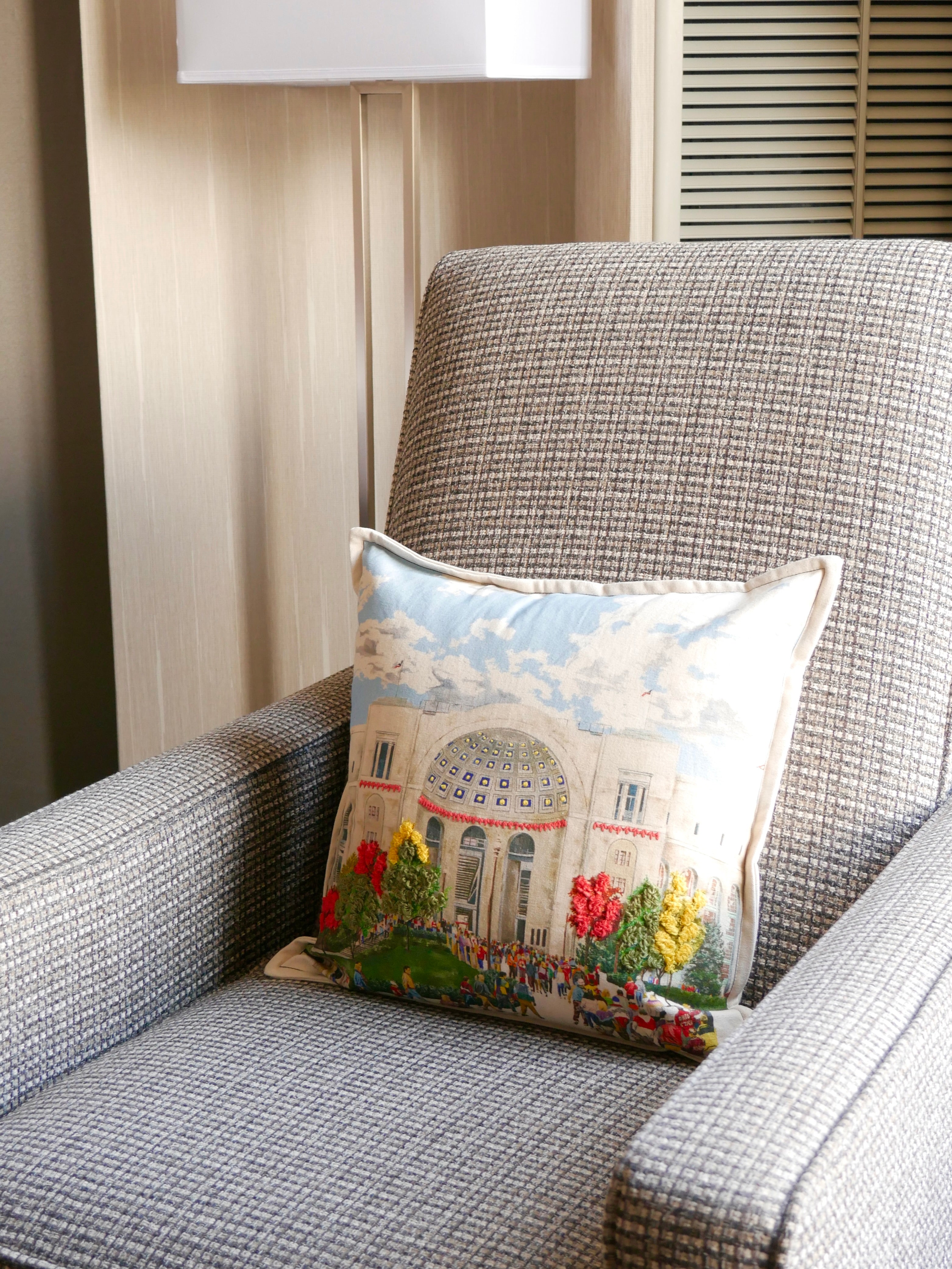 Ohio State Pillow featuring The Ohio Stadium Rotunda.